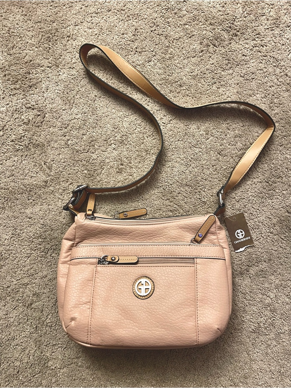 NWT Giani Bernini Pebble Hobo Bag | Blush